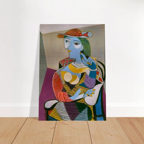 Seated Woman (Marie - Therese) by Pablo Picasso 1937 - Brushed Aluminum Print - 70x100 cm / 28x40″ - 