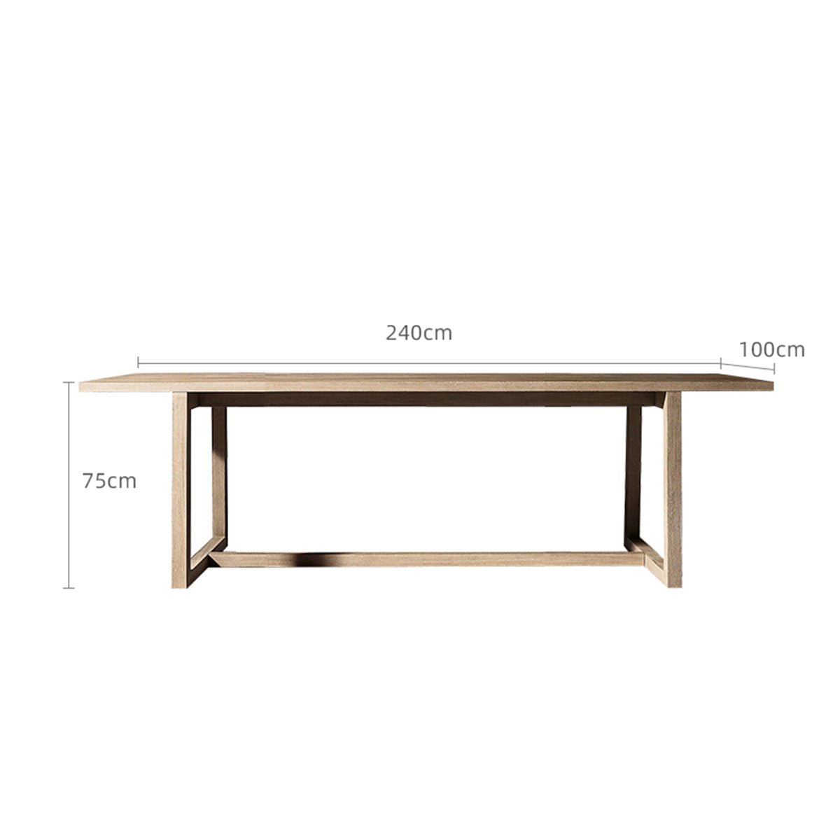Sebastian Long Table - Mocha - 1.8m - 