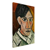 Self - Portrait by Pablo Picasso 1901 | Cubism wall art print - Canvas - 50x75 cm / 20x30″ - 