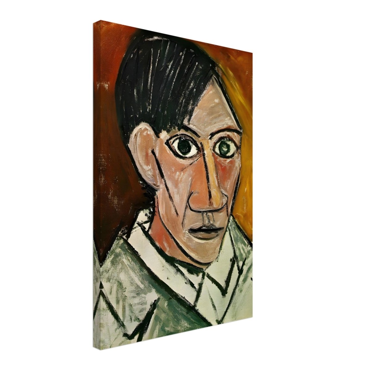 Self - Portrait by Pablo Picasso 1901 | Cubism wall art print - Canvas - 40x60 cm / 16x24″ - 