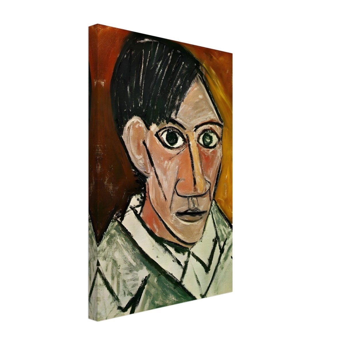 Self - Portrait by Pablo Picasso 1901 | Cubism wall art print - Canvas - 30x45 cm / 12x18″ - 