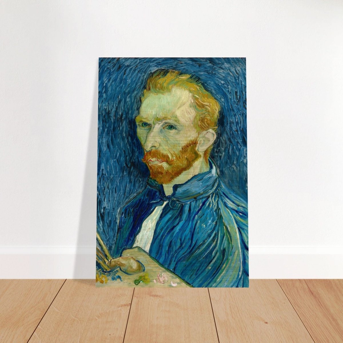 Self - Portrait by Vincent van Gogh - Brushed Aluminum Print - 40x60 cm / 16x24″ - 