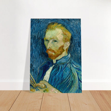 Self - Portrait by Vincent van Gogh - Brushed Aluminum Print - 70x100 cm / 28x40″ - 