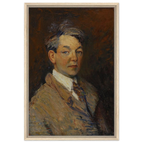 Self - Portrait by William James Glackens | Wall art - 50x75 cm / 20x30″ - Framed Canvas - Wood frame