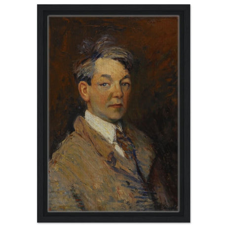 Self - Portrait by William James Glackens | Wall art - 30x45 cm / 12x18″ - Framed Canvas - Black frame