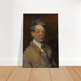 Self - Portrait by William James Glackens | Wall art - 60x90 cm / 24x36″ - Brushed Aluminum Print - 