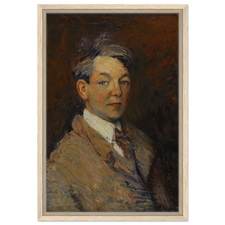 Self - Portrait by William James Glackens | Wall art - 40x60 cm / 16x24″ - Framed Canvas - Wood frame