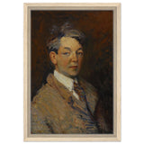 Self - Portrait by William James Glackens | Wall art - 30x45 cm / 12x18″ - Framed Canvas - Wood frame