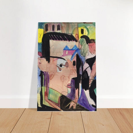 Self - Portrait Ernst Ludwig Kirchner - Brushed Aluminum Print - 40x60 cm / 16x24″ - 