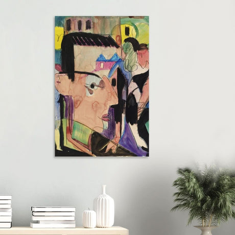 Self - Portrait Ernst Ludwig Kirchner - Wood Prints - 60x90 cm / 24x36″ - 20 mm