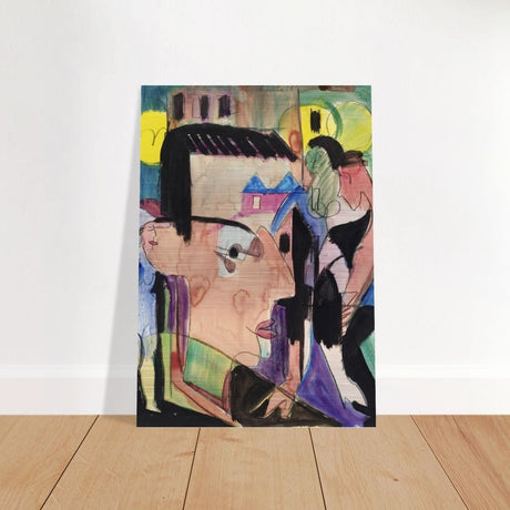 Self - Portrait Ernst Ludwig Kirchner - Brushed Aluminum Print - 70x100 cm / 28x40″ - 