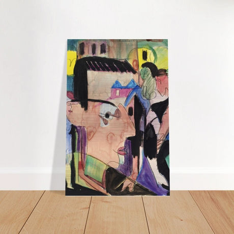 Self - Portrait Ernst Ludwig Kirchner - Brushed Aluminum Print - 50x75 cm / 20x30″ - 
