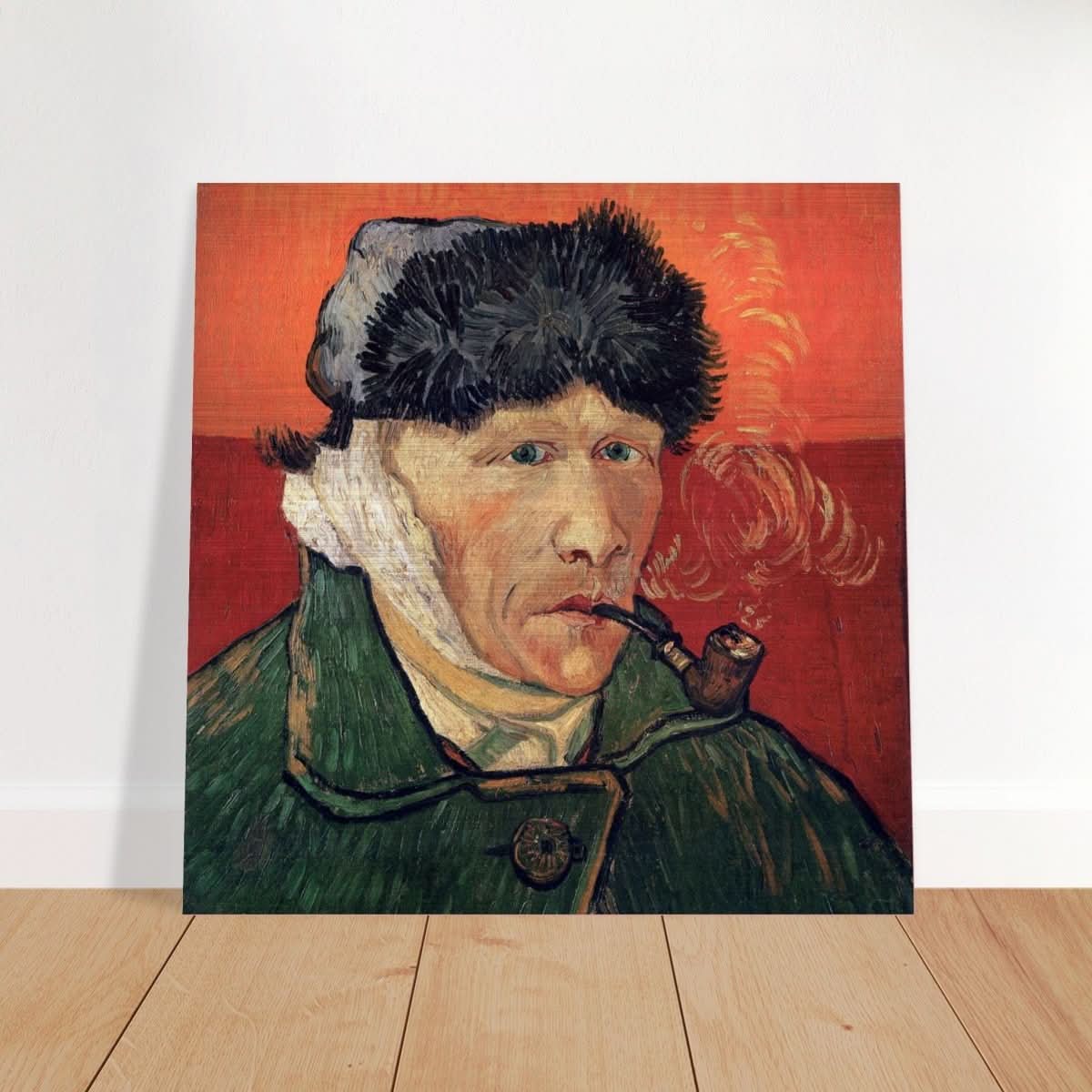 Self portrait Vincent van Gogh - Brushed Aluminum Print - 60x60 cm / 24x24″ - 