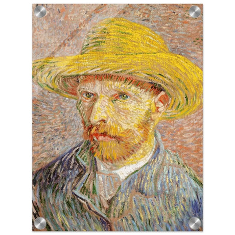 Self - Portrait with a Straw Hat (obverse: The Potato Peeler) by Vincent van Gogh 1887 | Vintage wall art print - Acrylic Print - 30x40 cm / 12x16″ - 