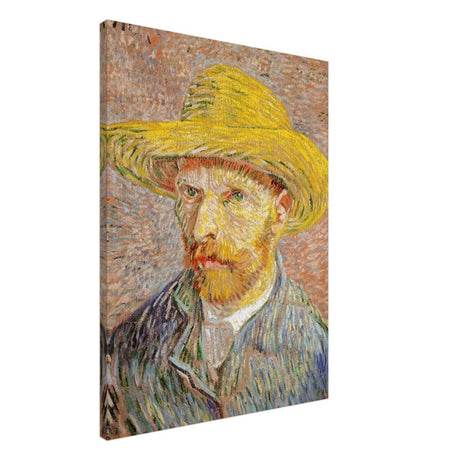 Self - Portrait with a Straw Hat (obverse: The Potato Peeler) by Vincent van Gogh 1887 | Vintage wall art print - Canvas - 60x80 cm / 24x32″ - 