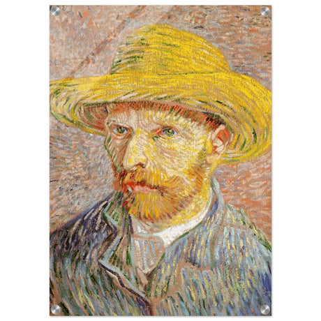 Self - Portrait with a Straw Hat (obverse: The Potato Peeler) by Vincent van Gogh 1887 | Vintage wall art print - Acrylic Print - 50x70 cm / 20x28″ - 
