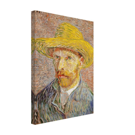 Self - Portrait with a Straw Hat (obverse: The Potato Peeler) by Vincent van Gogh 1887 | Vintage wall art print - Canvas - 30x40 cm / 12x16″ - 