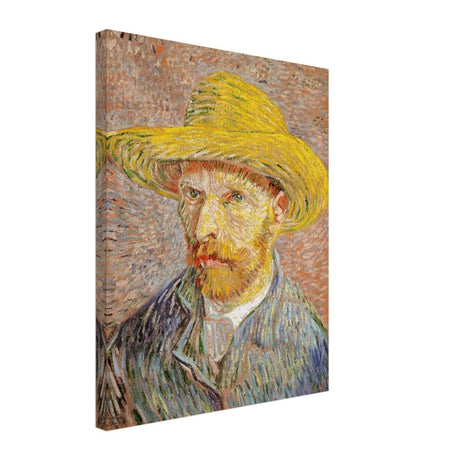Self - Portrait with a Straw Hat (obverse: The Potato Peeler) by Vincent van Gogh 1887 | Vintage wall art print - Canvas - 40x50 cm / 16x20″ - 