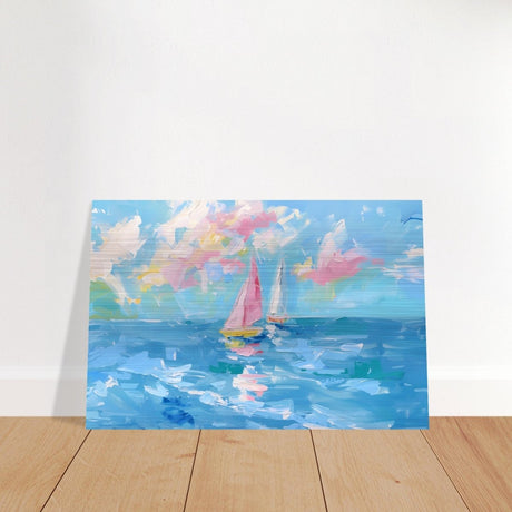 Serenade at Sea | Abstract Nautical Scene | Wall art Print - Brushed Aluminum Print - 30x45 cm / 12x18″ - 