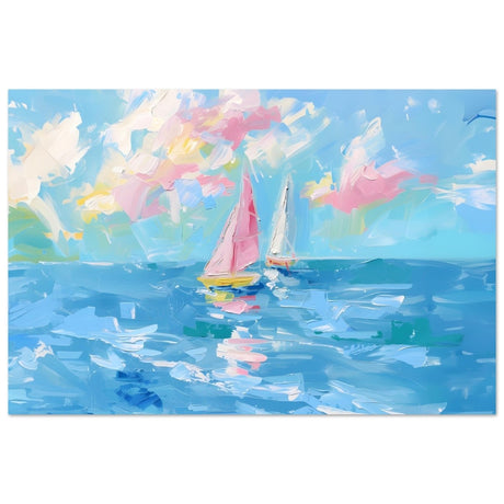 Serenade at Sea | Abstract Nautical Scene | Wall art Print - Aluminum Print - 30x45 cm / 12x18″ - 