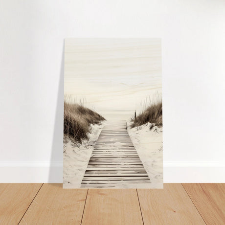 "Serene Pathway" – A Journey to Tranquility | Beach Wall art print - 50x75 cm / 20x30″ - Wood Prints - 