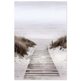 "Serene Pathway" – A Journey to Tranquility | Beach Wall art print - 30x45 cm / 12x18″ - Brushed Aluminum Print - 
