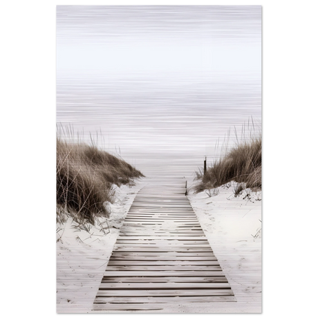 "Serene Pathway" – A Journey to Tranquility | Beach Wall art print - 60x90 cm / 24x36″ - Brushed Aluminum Print - 
