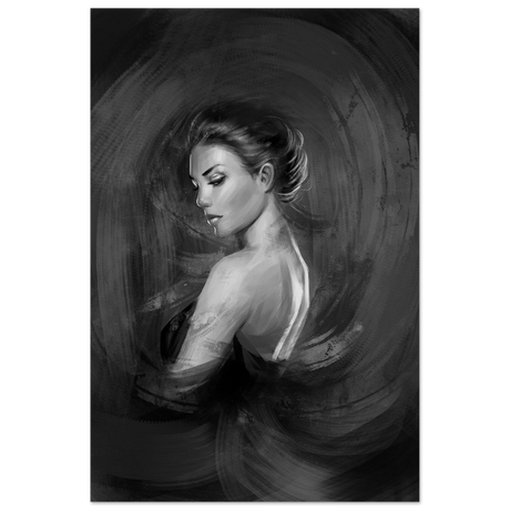 Shades of Solitude | Minimalist Black and White Wall art Print - 30x45 cm / 12x18″ - Aluminum Print - 