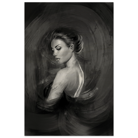 Shades of Solitude | Minimalist Black and White Wall art Print - 60x90 cm / 24x36″ - Wood Prints - 