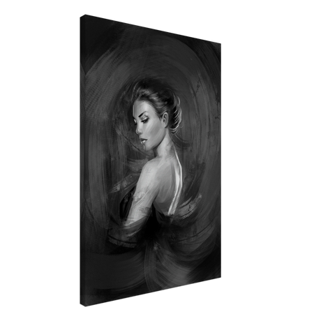 Shades of Solitude | Minimalist Black and White Wall art Print - 50x75 cm / 20x30″ - Canvas - 