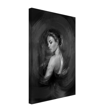 Shades of Solitude | Minimalist Black and White Wall art Print - 30x45 cm / 12x18″ - Canvas - 