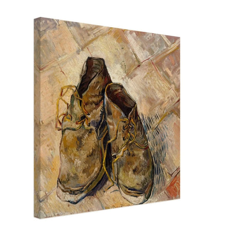 Shoes by Vincent van Gogh | Vintage wall art print - Canvas - 50x50 cm / 20x20″ - Thick