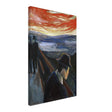 Sick Mood at Sunset – A Haunting Expression of Emotion by Edvard Munch 1892 | Wall art Print - 40x60 cm / 16x24″ - Canvas - 