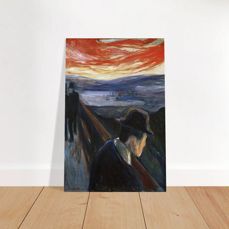 Sick Mood at Sunset – A Haunting Expression of Emotion by Edvard Munch 1892 | Wall art Print - 40x60 cm / 16x24″ - Brushed Aluminum Print - 