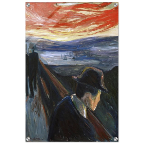 Sick Mood at Sunset – A Haunting Expression of Emotion by Edvard Munch 1892 | Wall art Print - 50x75 cm / 20x30″ - Acrylic Print - 