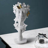 Silence Is Gold Abstract Sculpture – Modern Resin Art Statue in Black, White & Gold - 150 x 120 x 325 mm - Black - 