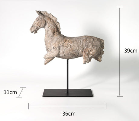 Silent Horse Resin Sculpture – Elegant Modern Tabletop Decoration - Silent Elegance – Horse Sculpture - 