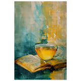 Sip of Wisdom | Contemporary Still Life Art | Abstract Realism - Wood Prints - 30x45 cm / 12x18″ - 