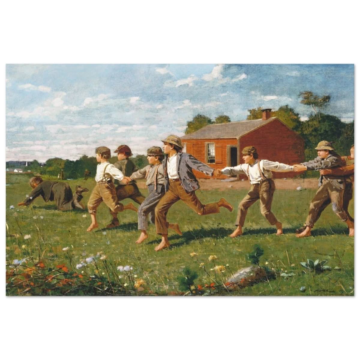 Snap the Whip (1872) by Winslow Homer | Vintage Nature Art wall art print - Aluminum Print - 30x45 cm / 12x18″ - 