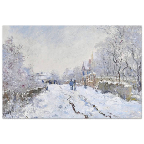 Snow at Argenteuil by Claude Monet | Vintage Nature art print - Aluminum Print - 30x45 cm / 12x18″ - 
