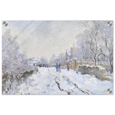 Snow at Argenteuil by Claude Monet | Vintage Nature art print - Acrylic Print - 30x45 cm / 12x18″ - 