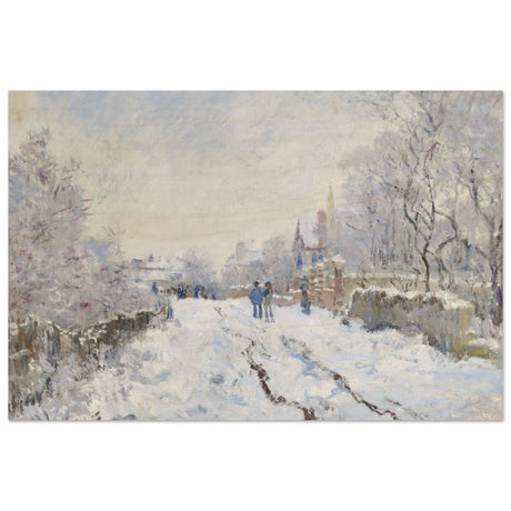 Snow at Argenteuil by Claude Monet | Vintage Nature art print - Wood Prints - 30x45 cm / 12x18″ - 