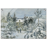 Snow at Éragny – Winter Impressionist Wall Art Print by Camille Pissarro - Acrylic Print - 30x45 cm / 12x18″ - 
