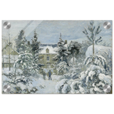 Snow at Éragny – Winter Impressionist Wall Art Print by Camille Pissarro - Acrylic Print - 20x30 cm / 8x12″ - 