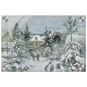Snow at Éragny – Winter Impressionist Wall Art Print by Camille Pissarro - Acrylic Print - 20x30 cm / 8x12″ - 