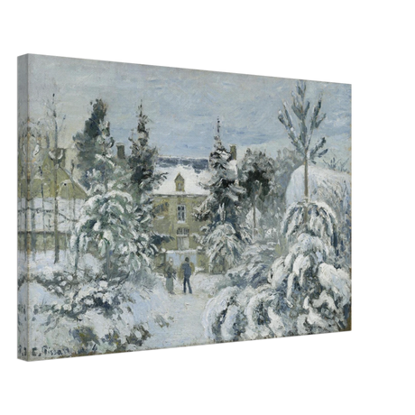 Snow at Éragny – Winter Impressionist Wall Art Print by Camille Pissarro - Canvas - 40x60 cm / 16x24″ - 