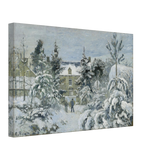Snow at Éragny – Winter Impressionist Wall Art Print by Camille Pissarro - Canvas - 30x45 cm / 12x18″ - 