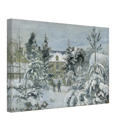 Snow at Éragny – Winter Impressionist Wall Art Print by Camille Pissarro - Canvas - 30x45 cm / 12x18″ - 