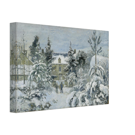 Snow at Éragny – Winter Impressionist Wall Art Print by Camille Pissarro - Canvas - 20x30 cm / 8x12″ - 
