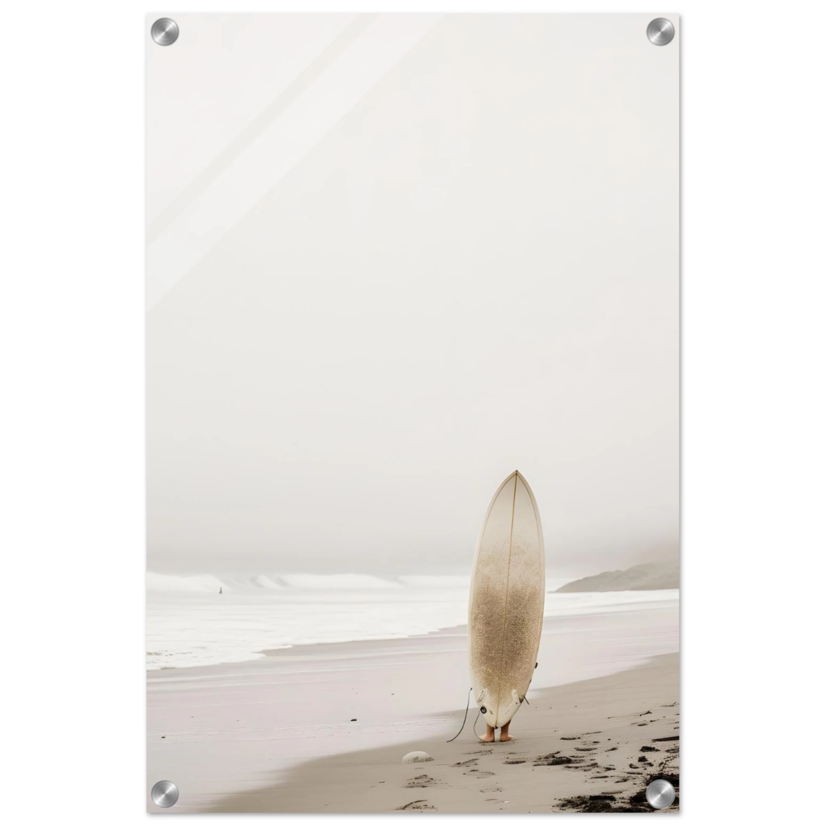 "Solitude & Surf" – Minimalist Coastal Photography | Wall art Print - Acrylic Print - 40x60 cm / 16x24″ - 